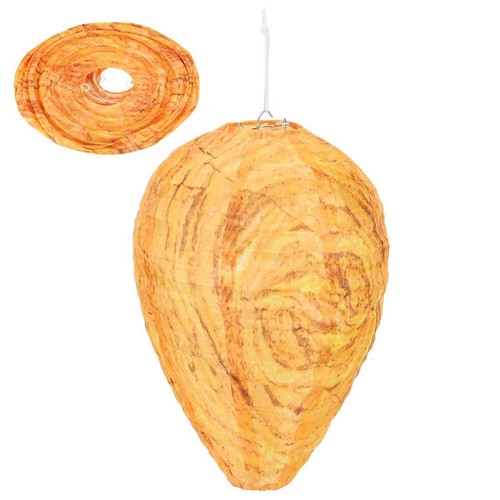 New Wasp Nest Deterrents Waterproof Fake Hornets Nest Yellow Jacket Trap Wasp - Picture 15 of 16