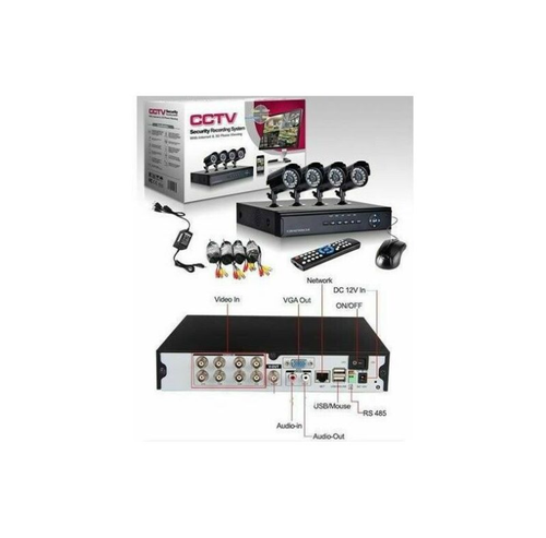 KIT VIDEOSORVEGLIANZA 4 TELECAMERE HD INFRAROSSI CAVI IP DVR 4 CANALI CON APP - Foto 3 di 3
