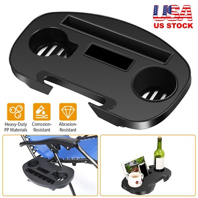 Cup Holder for Zero Gravity Chair Patio Lounge Pool Beach Side Tray Organizer 