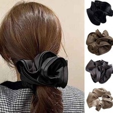 Large Hair Scrunchie Ponytail Elastic Hair Tie Bobble Satin Headrope Silk Women