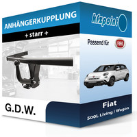 G.D.W. AnhäNgekupplung Starr Passend für Fiat 500L Living / Wagon 06.2017-Jetzt