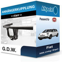 G.D.W. AnhäNgekupplung Starr Passend für Fiat 500L Living / Wagon 06.2017-Jetzt