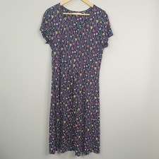 Seasalt Dress Womens UK 16 Navy Multi Crebawthan Floral Everyday Casual
