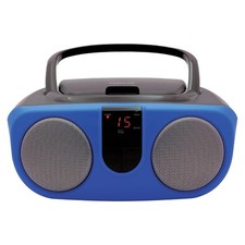 Proscan PRCD243M-BLUE 2.4-Watt-RMS Portable CD Boom Box with AM/FM Radio Blue 