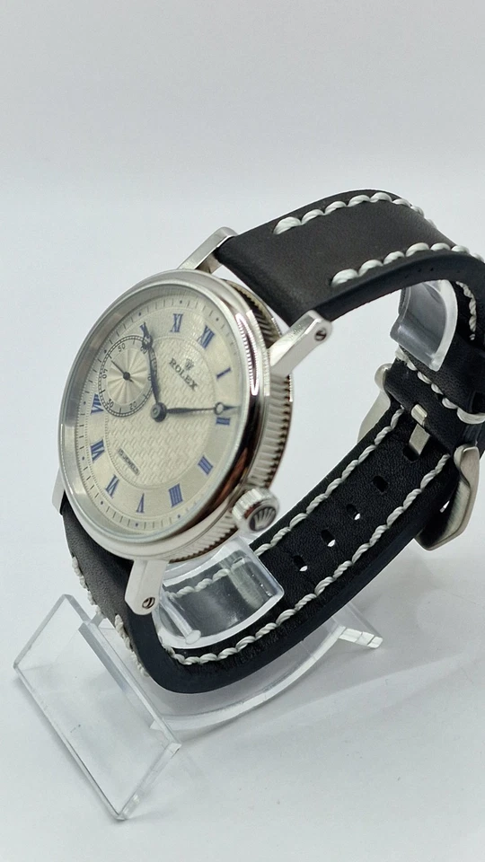 Rolex Wristwatch with Vintage Pocket Watch Movement Marriage 45mm - Image 2 of 4