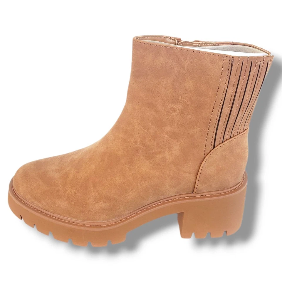 NUEVO CON ETIQUETAS a.n.a Marie Mujer Botines Tacón Bloque 8 M Coñac   Foto 3 de 4