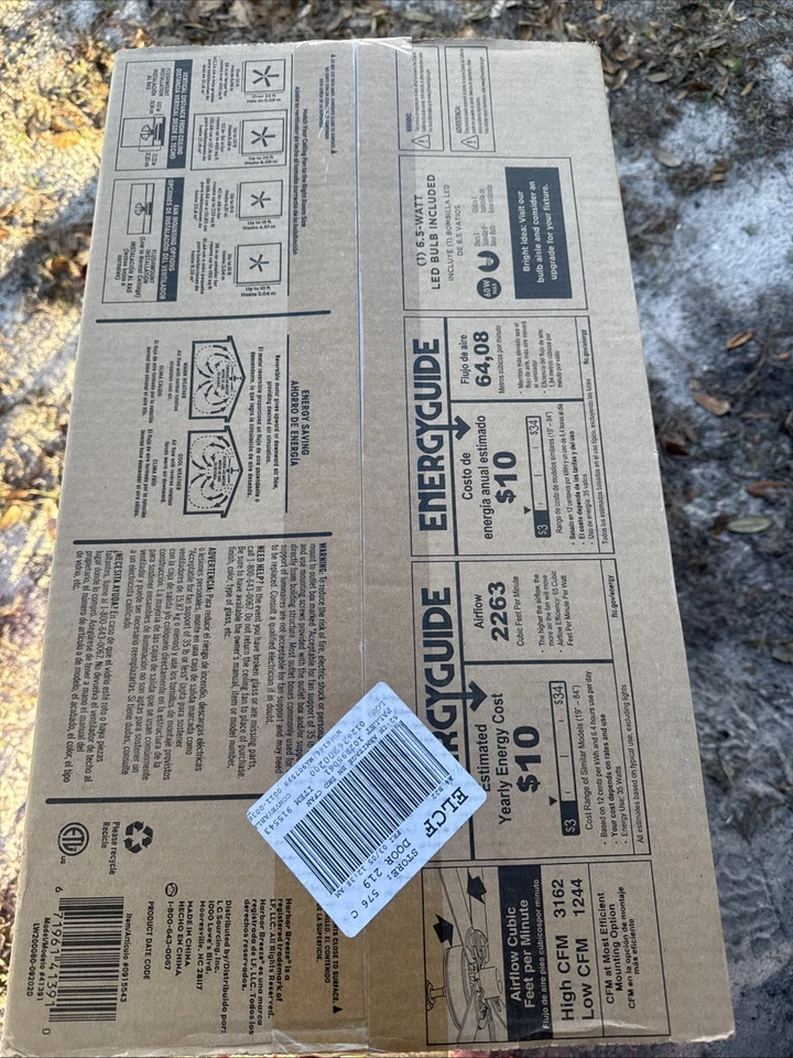 Harbor Breeze (0915543) Armitage 52” 5-Blade Brushed Nickel Ceiling Fan - Image 3 of 3