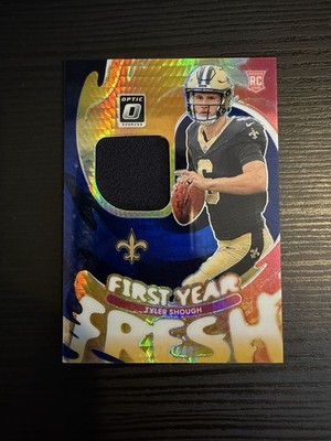Tyler Shough RC Patch Donruss Optic First Year Fresh Saints Rookie Jersey