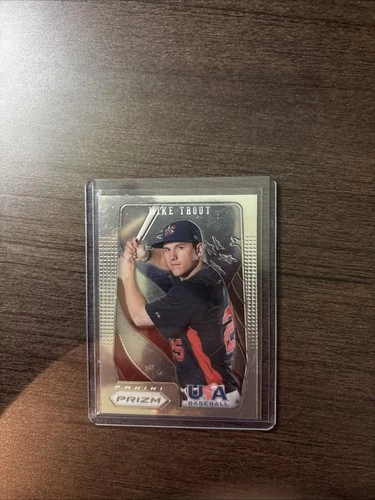 2012 Panini Prizm USA Baseball Card Mike Trout PSA 9 MINT! Centered