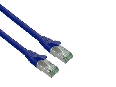 helos Patchkabel Cat 6a Superflex S/FTP Cat 7 Rohkabel blau 5m AWG26/7 GHMT