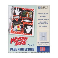 C-Line Memory Book 11 x 8.5 Inch Scrapbook Page Protectors, Hea... USA FAST SHIP