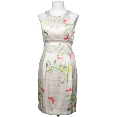 H&M, Kleid, Größe: 36, Beige/Mehrfarbig, Polyester, Blumen, Damen #tTC