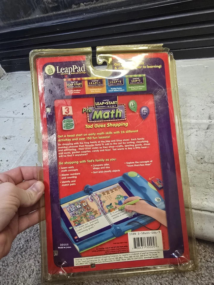 LeapPad Pre-Math  Tad Goes Shopping Book & Cartridge  NEW Old Stock SEALED 2001 Foto 4 de 4