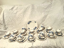 Superb Vintage Colclough Blue Nigella Tea Set 39 Piece set Stunning