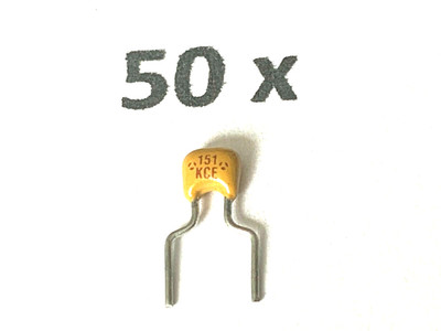 150pF, 100V, 10%, NPO,RM5, Thomson/ AVX, CE13LCG150PF/ SR211A151KARTR1, 50 Stück