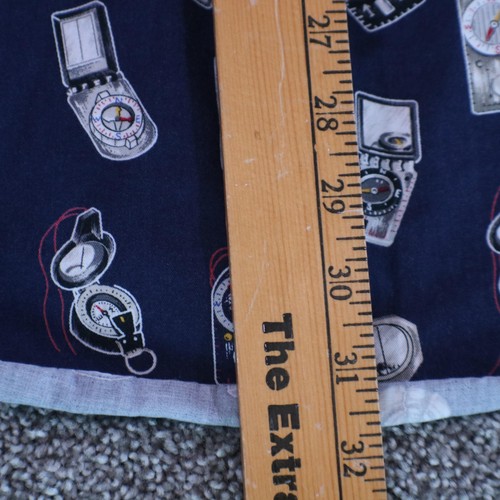 Chaps Ralph Lauren Shirt Mens XL Navy Blue Compass Print Button Down 100% Cotton - Picture 8 of 11