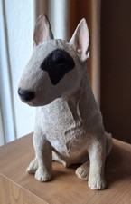 English Bull Terrier SandiCast Sandra Brue Autographed Dog Statue 8+ Inches Tall