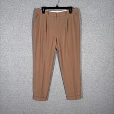 Jones New York Pleated Pants 6 Stretch Pockets Quiet Luxury Academia Neutral