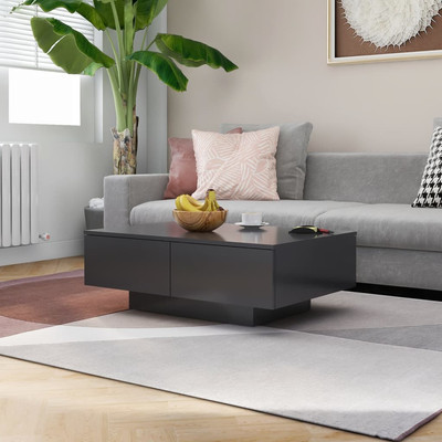 vidaXL Couchtisch Grau Sonoma 90x90x28 cm Holzwerkstoff