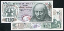 MEXICO   P63i , 10-PESO , 1977 , UNC