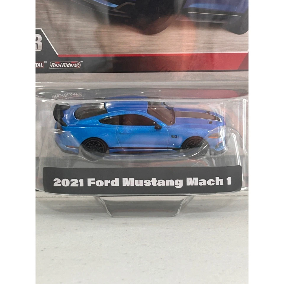 Hot Wheels Premium 2021 Ford Mustang Mach 1 Real Riders Metal/Metal 1:43 - Image 3 of 4