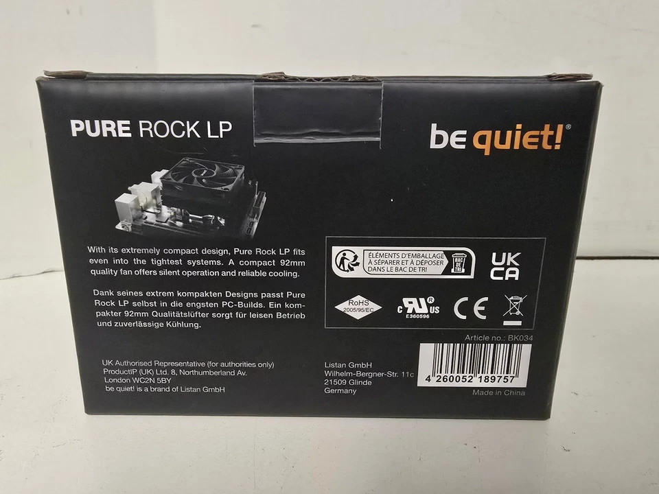 Enfriador de aire CPU Silent Essential Be Quiet Pure Rock LP Foto 2 de 3