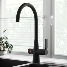 Matt Black 4 in 1 Instant Boiling Hot Kitchen Sensor Tap with 2.4L Boil WALDLMBR