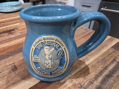 Deneen Pottery  Original Pancake House Anaheim California 2022 Blue Mug 8 oz