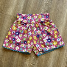Vintage Little Brooke Girls 4T Floral Shorts Flower Power 90s Rick Rack SEE/READ