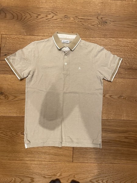 Jack & Jones Beige Polo Shirt – Size M – Very Good Condition
