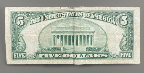 U.S. Red Seal Red Ink Five Dollar Bill 1953 B United States Note $5 C33969269A - Picture 4 of 12
