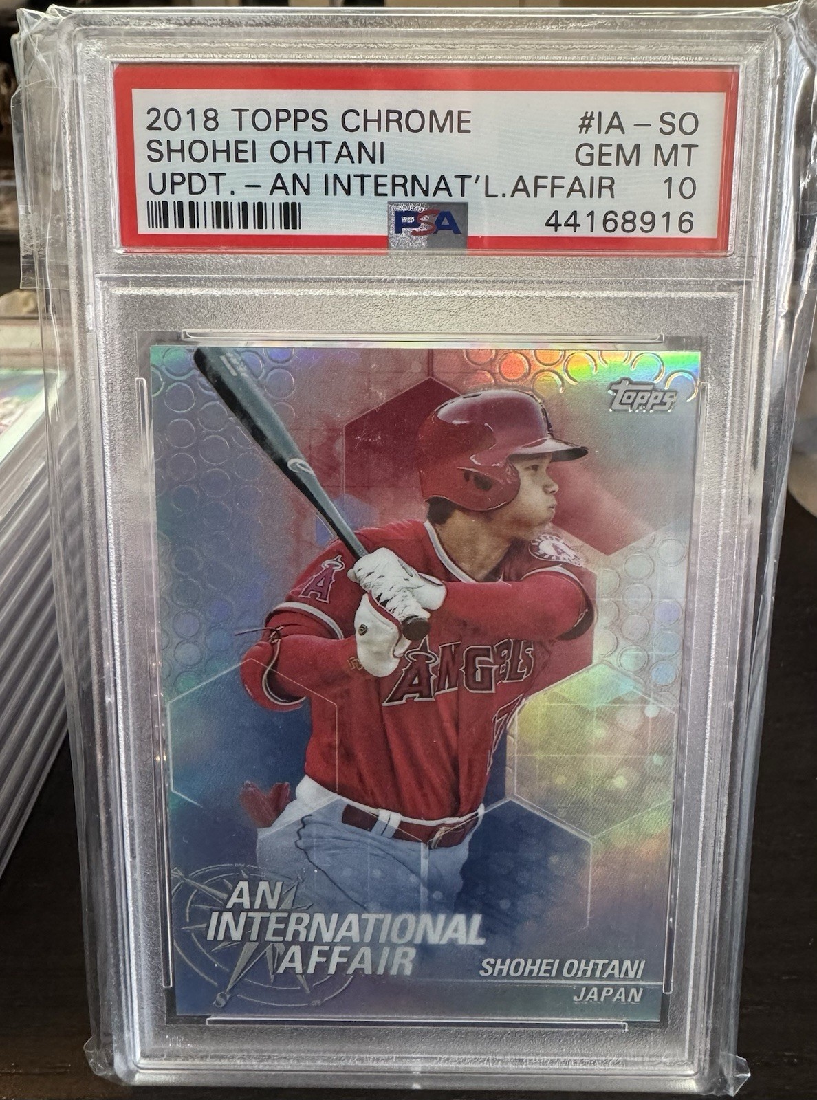 PSA 10 SHOHEI OHTANI 2018 TOPPS CHROME UPDATE INT'L AFFAIR REFRACTOR RC GEM MINT