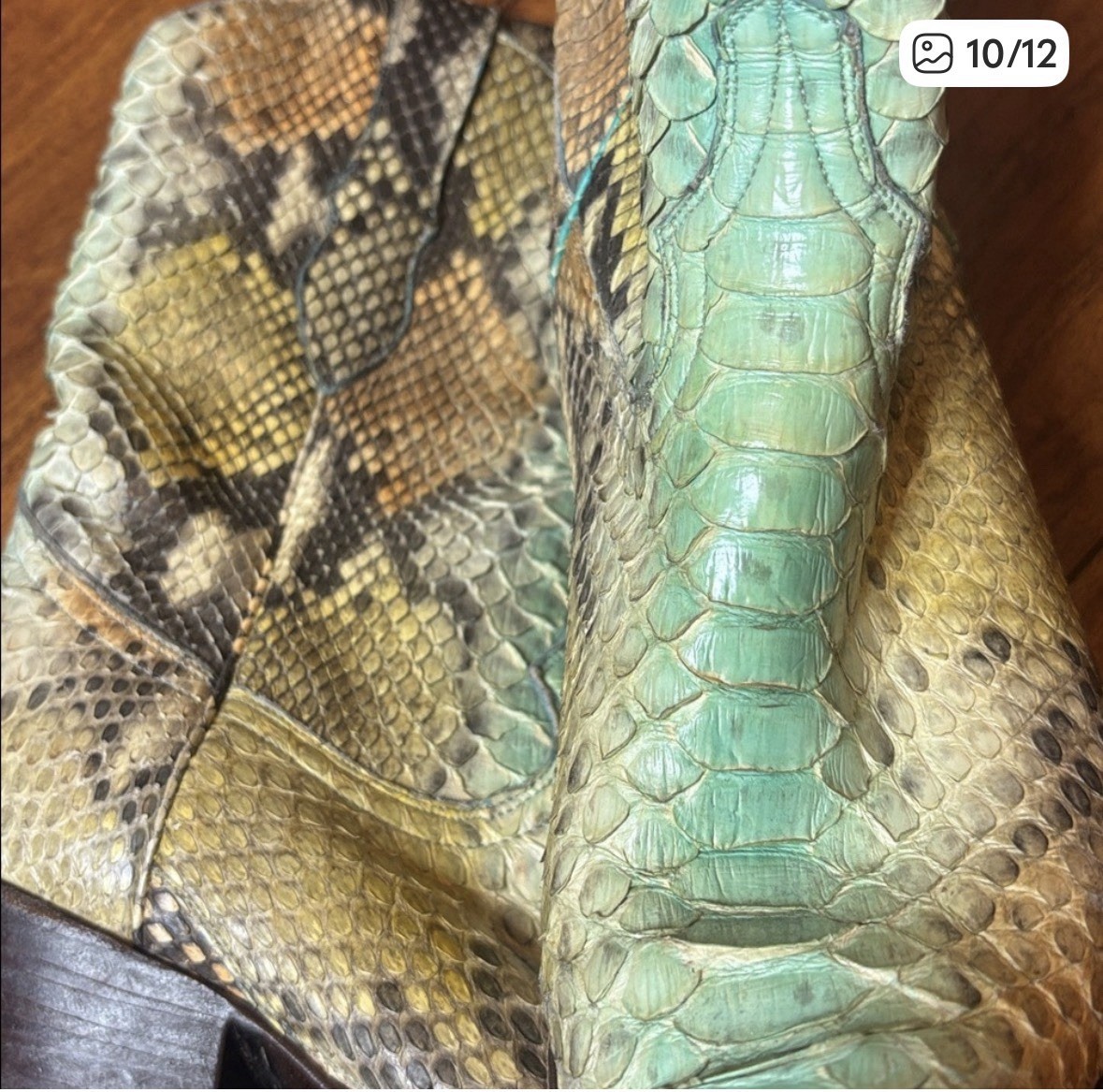 Old Gringo For BOOT STAR Hand Dyed Python Cowboy … - image 10