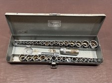 Vintage Sears 36 Piece 38 14 Drive Socket Set - Sae Metric
