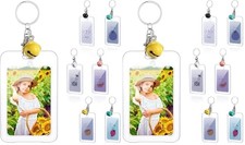 6 Pieces Mini Film Photo Keychain Picture Holder with Bell for Mini 9 full-size