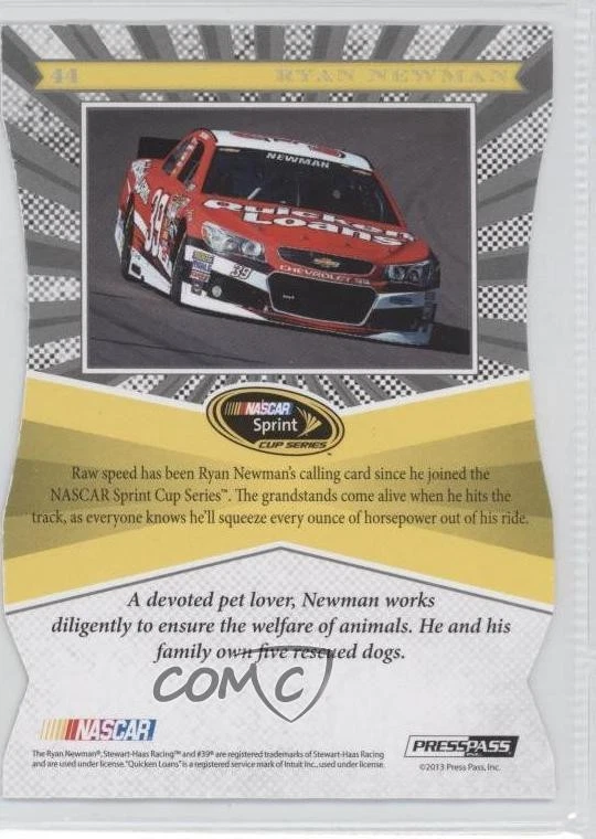 2013 Press Pass Fanfare Holofoil Die-Cut Ryan Newman #44 - Image 2 of 2