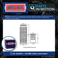 Shock Absorber Dust Cover Kit fits VW PASSAT 2.9 Rear 94 to 97 ABV Protect B&B