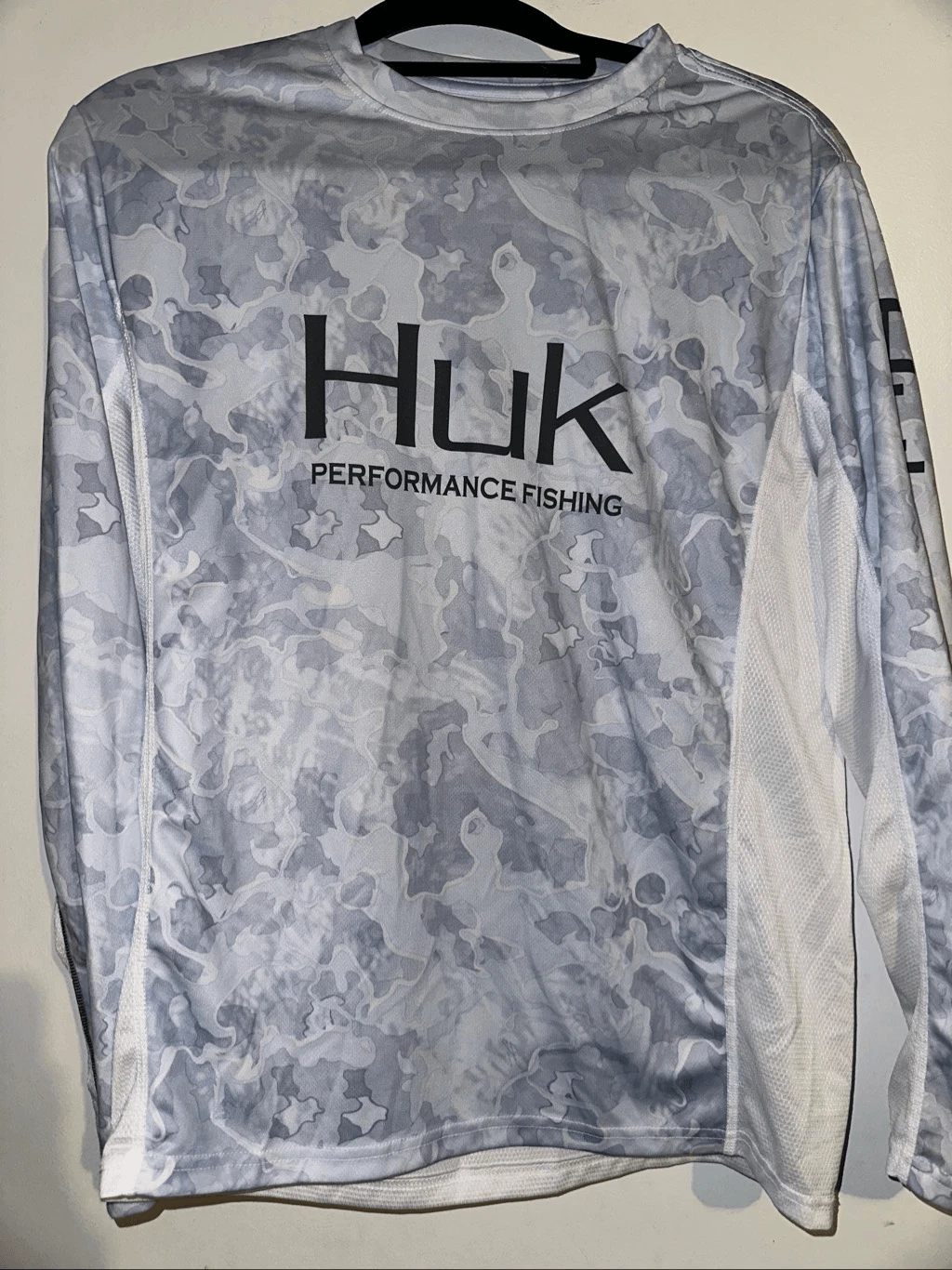 Huk Fishing Shirt Mens Size S Small Long Sleeve Icon X Camo Performance Blue