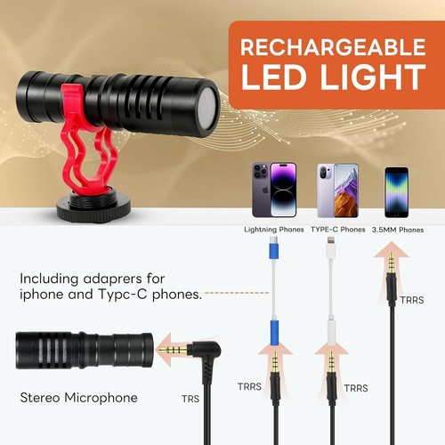 Vlogging Kit for iPhone, Android, Compatible YouTube Starter with... - Picture 3 of 7