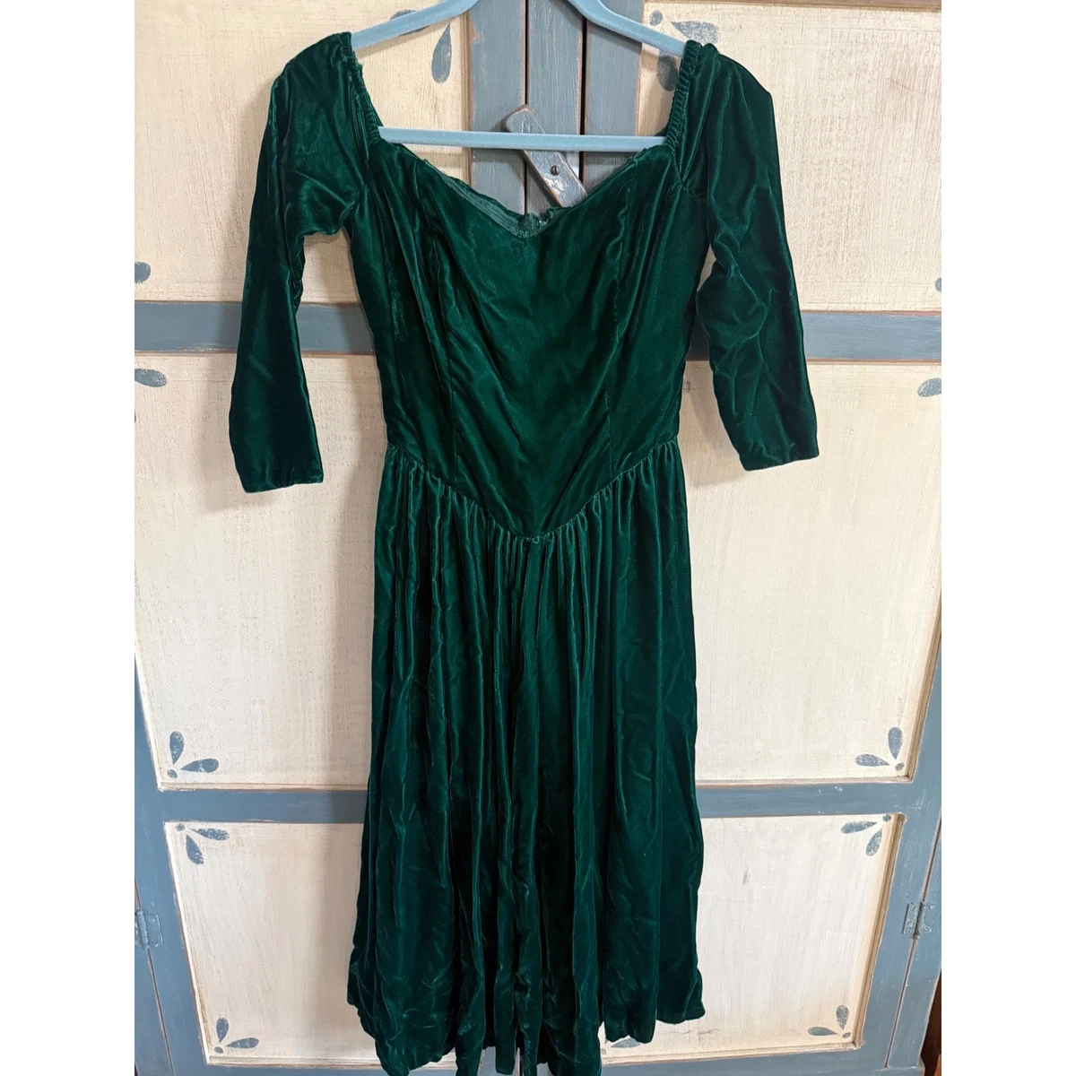 unique vintage green velvet dress Eveningwear Dresses for Women for sale Flapper dress