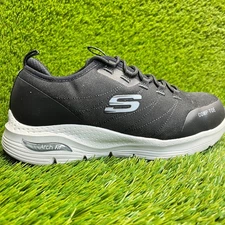 Skechers Arch Fit SR Ebinal Womens Size 8 Black Gray Composite Toe Work Shoes