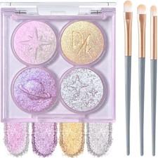 Holographic Multichrome Glitter Eyeshadow Hig...