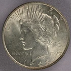 1923 $1 Peace Silver Dollar-BU