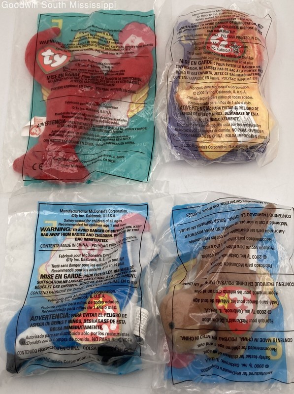 Beanie Baby Teenie Beanie Mcdonald’s 4 Piece Lot