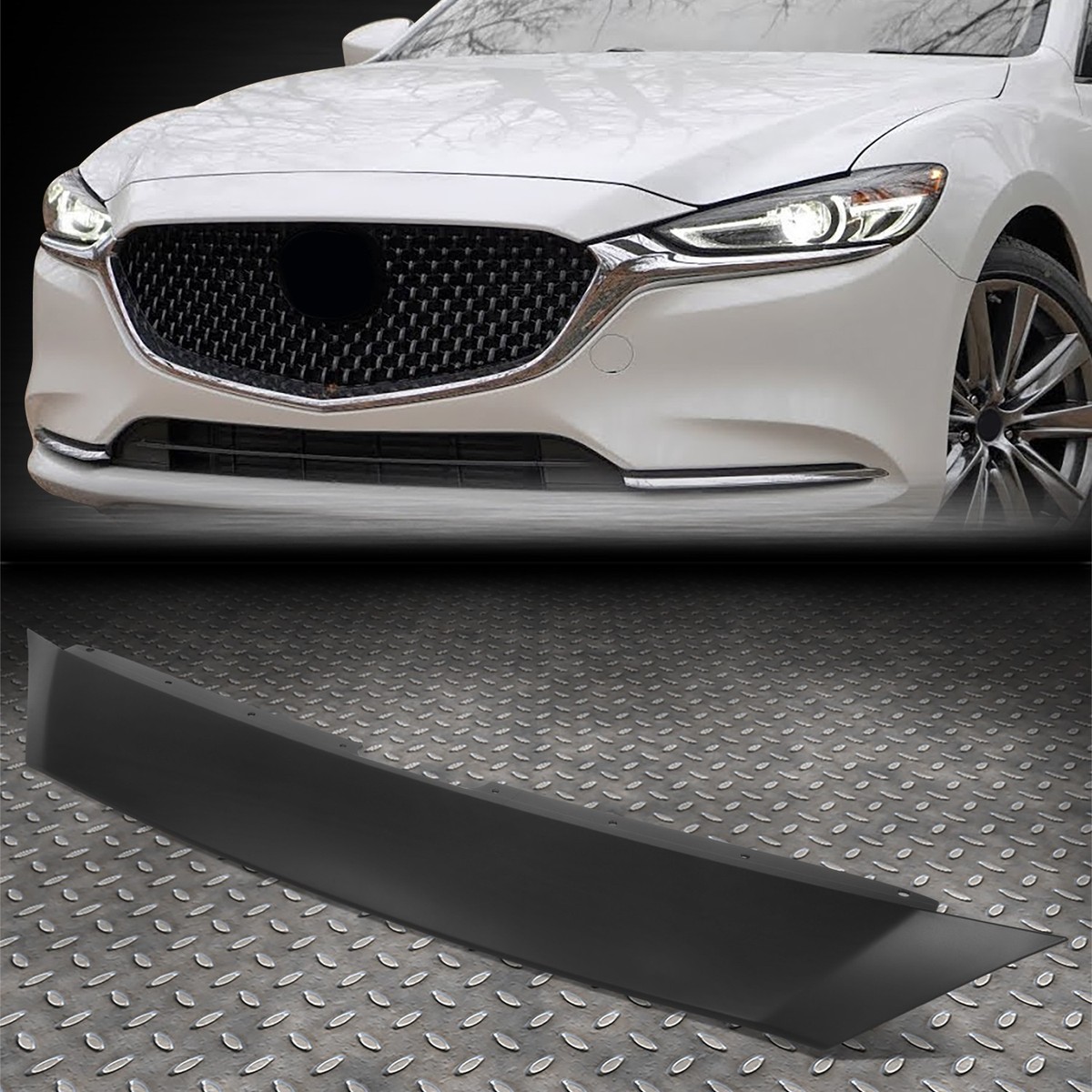 Front Bumper Grille Upper Molding Trim Cover Panel For 18-21 Mazda