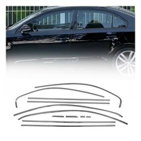 Fensterleisten Zierleisten FüR VW Jetta 2010-2018 Edelstahl Dunkel 12Tlg