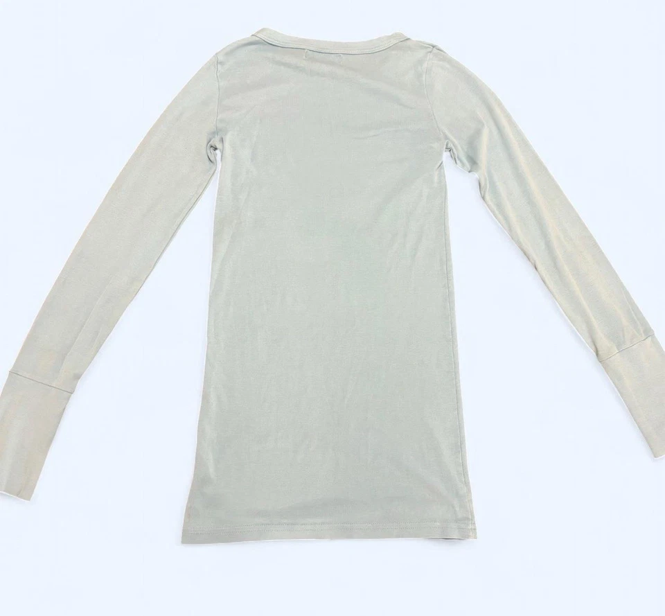 Michael Stars The Original Tee Long Sleeve Top Baby Blue One Size Fits Most - Image 2 of 4