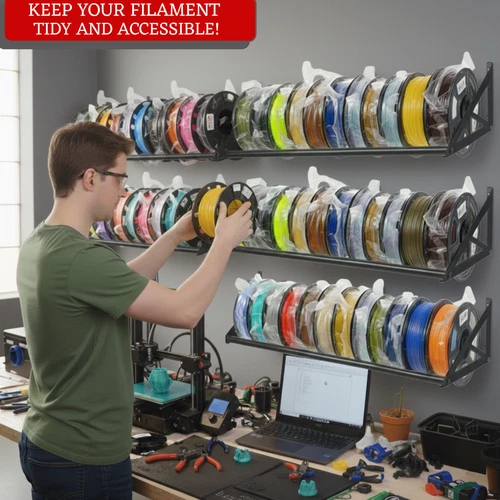 3D Printer Filament Storage Rack Filament Rack Wall Mount 3D Filament Storage S - Picture 7 of 9