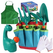 Kids Garden Tool Set with Tote Kids Gardening Tools Watering Can, Gloves, Shovel