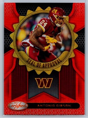 Antonio Gibson 2022 Certified #SA-5 Orange Seal of Approval /149